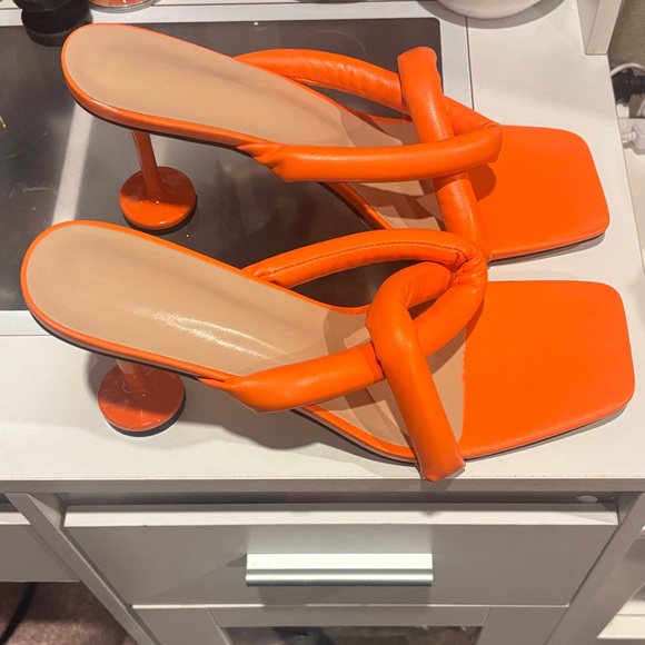 Shoes - Orange Women's Heeled Sandals